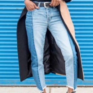 American Eagle two-tone straight leg jeans